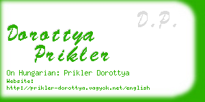 dorottya prikler business card